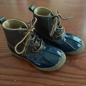 Kids Waterproof Navy Boots